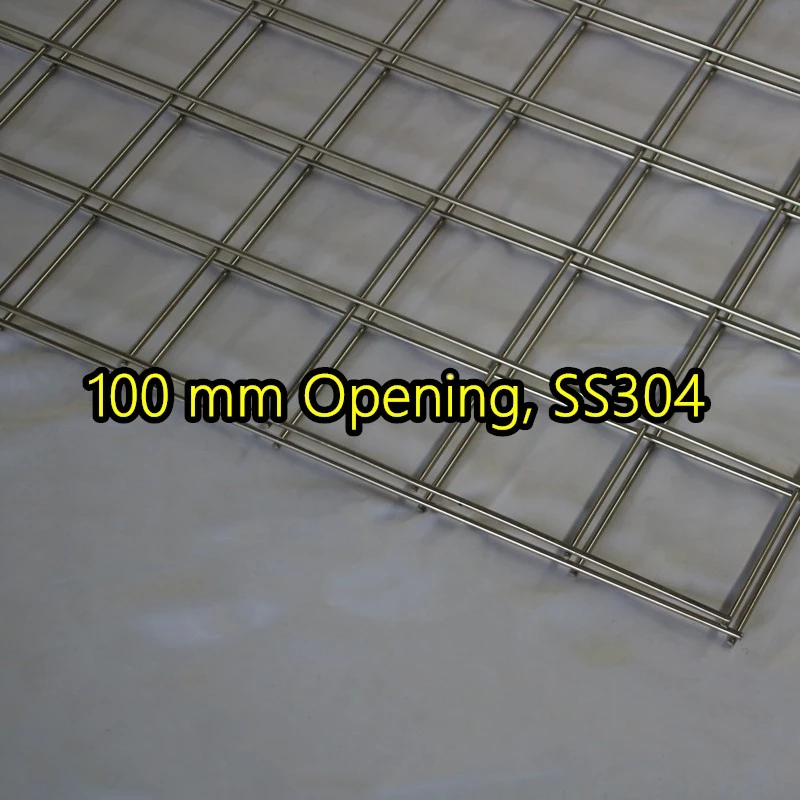 Bảng điều khiển lưới th&eacute;p h&agrave;n SS304 mở 100 mm