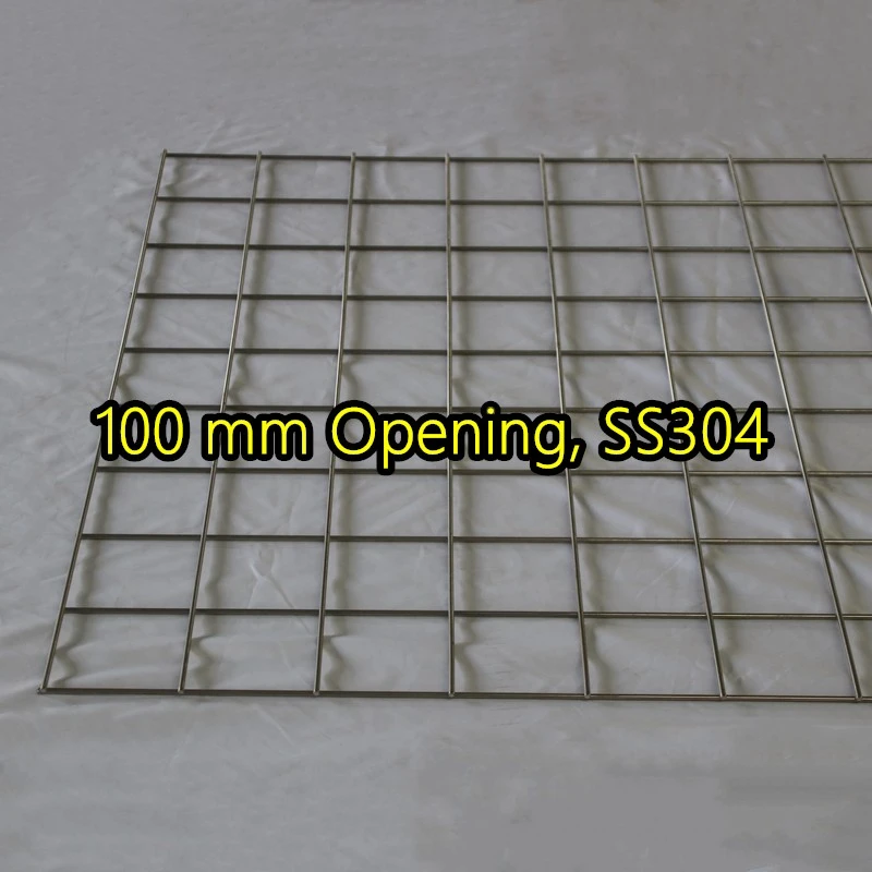 Bảng điều khiển lưới th&eacute;p h&agrave;n SS304 mở 100 mm