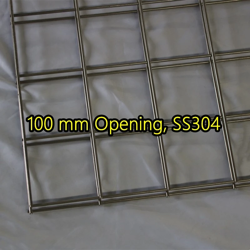 Bảng điều khiển lưới th&eacute;p h&agrave;n SS304 mở 100 mm