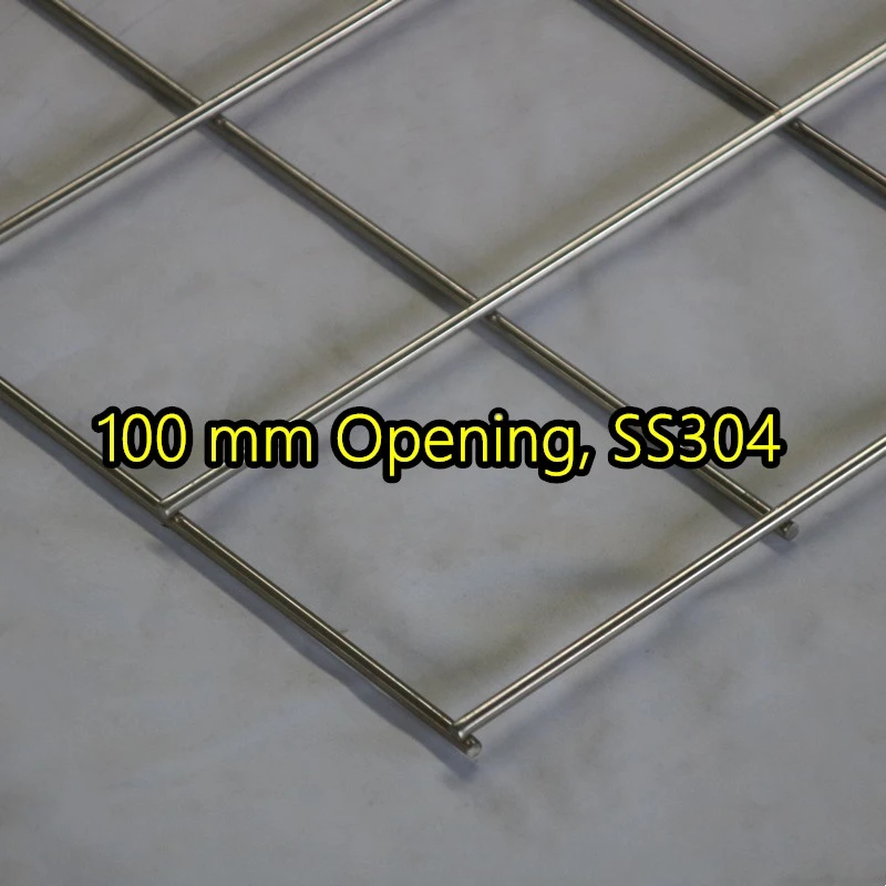 Bảng điều khiển lưới th&eacute;p h&agrave;n SS304 mở 100 mm