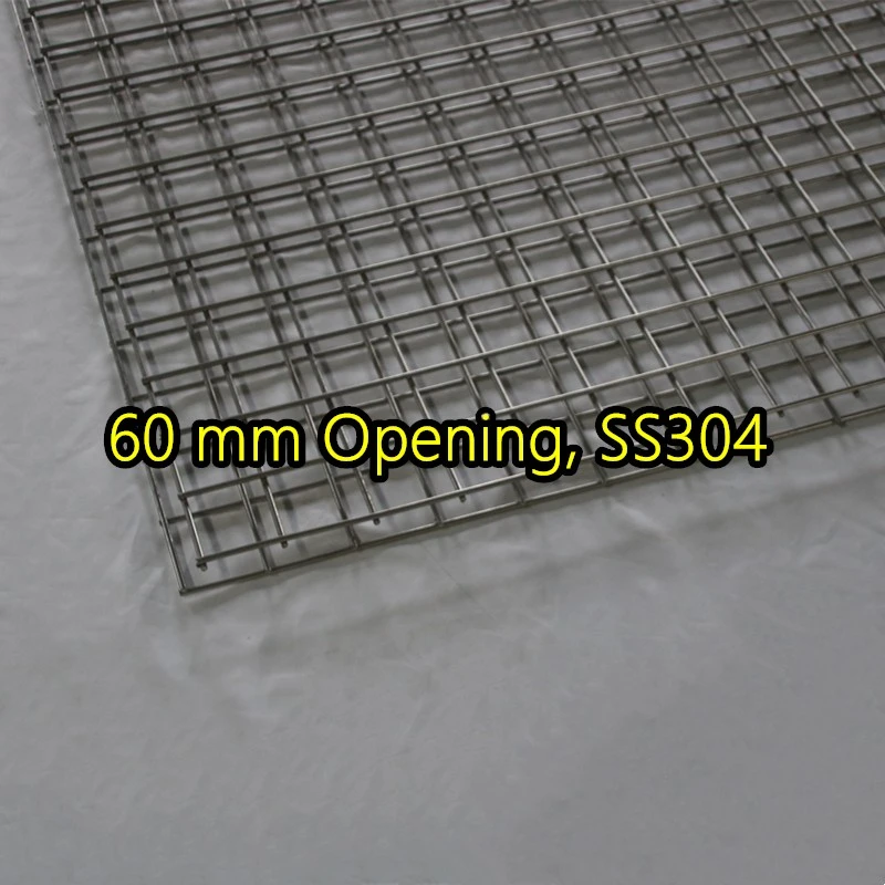 Bảng điều khiển lưới th&eacute;p h&agrave;n SS304 mở 60 mm