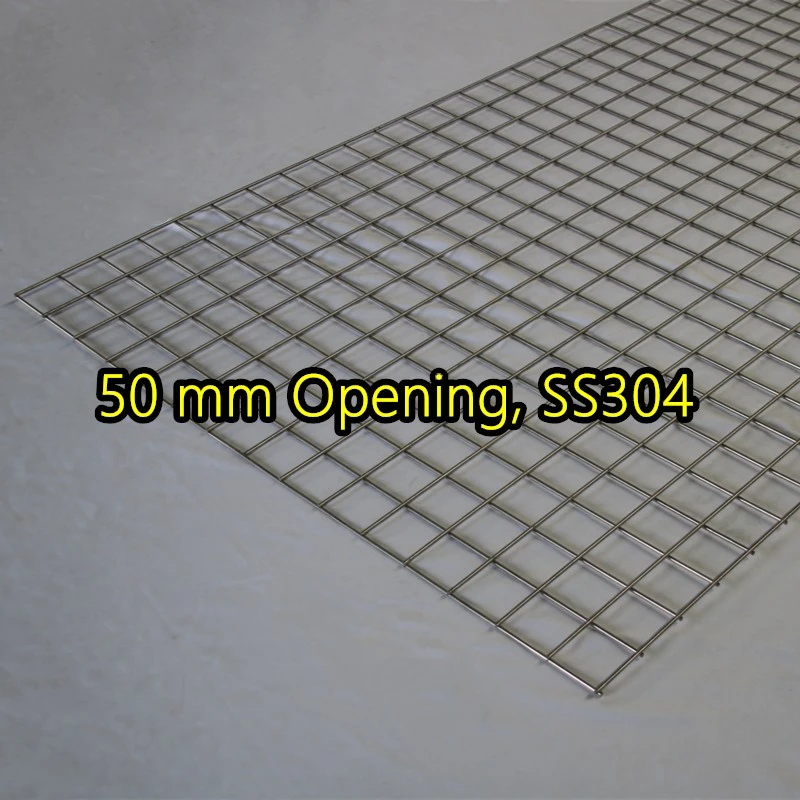 Bảng điều khiển lưới th&eacute;p h&agrave;n SS304 mở 50 mm