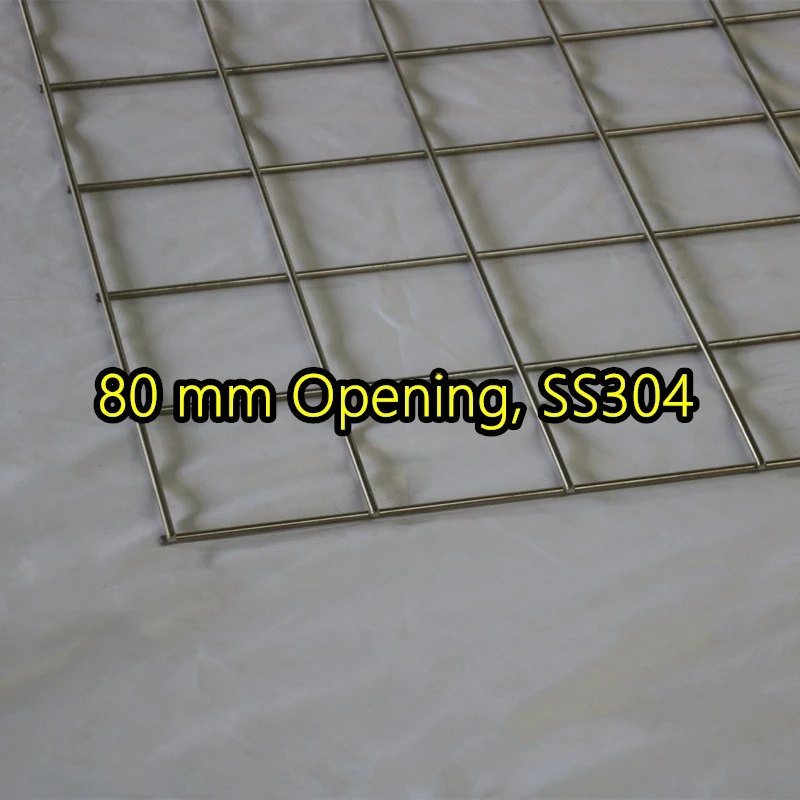 Bảng điều khiển lưới th&eacute;p h&agrave;n SS304 mở 80 mm