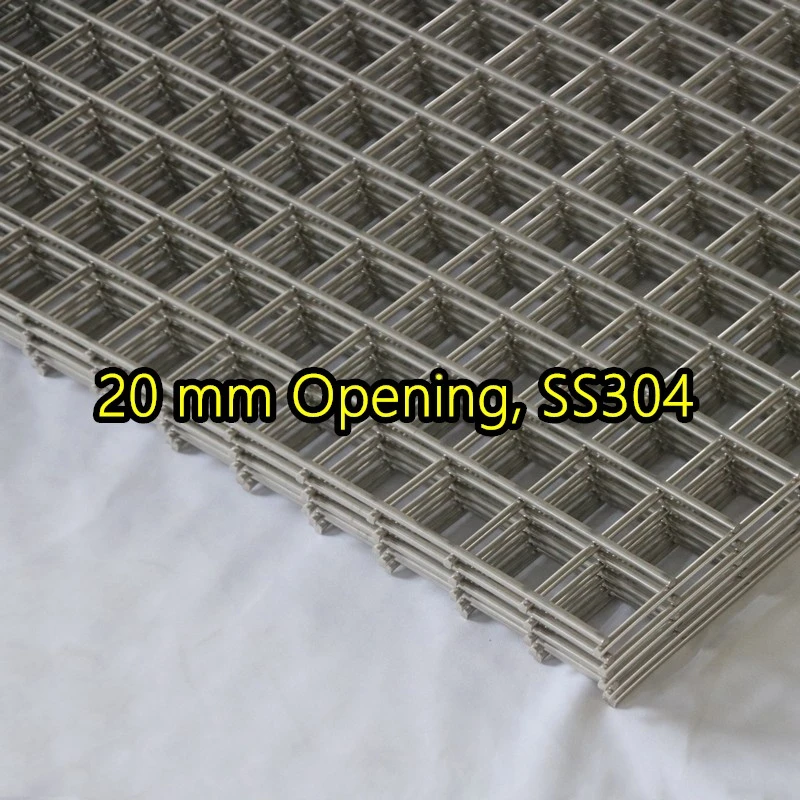 Bảng điều khiển lưới th&eacute;p h&agrave;n SS304 mở 20 mm