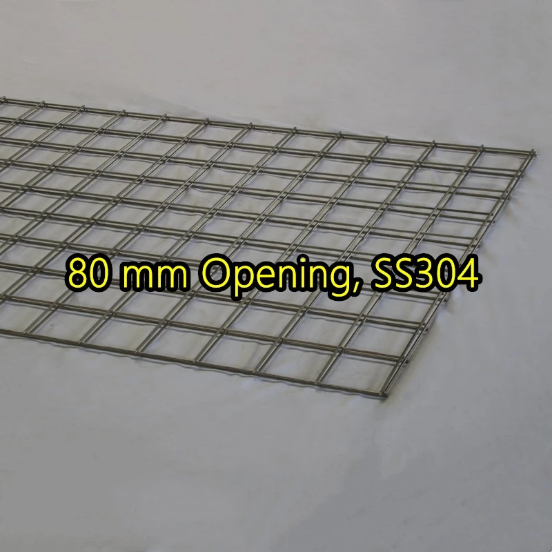 Bảng điều khiển lưới th&eacute;p h&agrave;n SS304 mở 80 mm