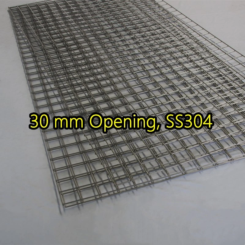 Bảng điều khiển lưới th&eacute;p h&agrave;n SS304 mở 30 mm