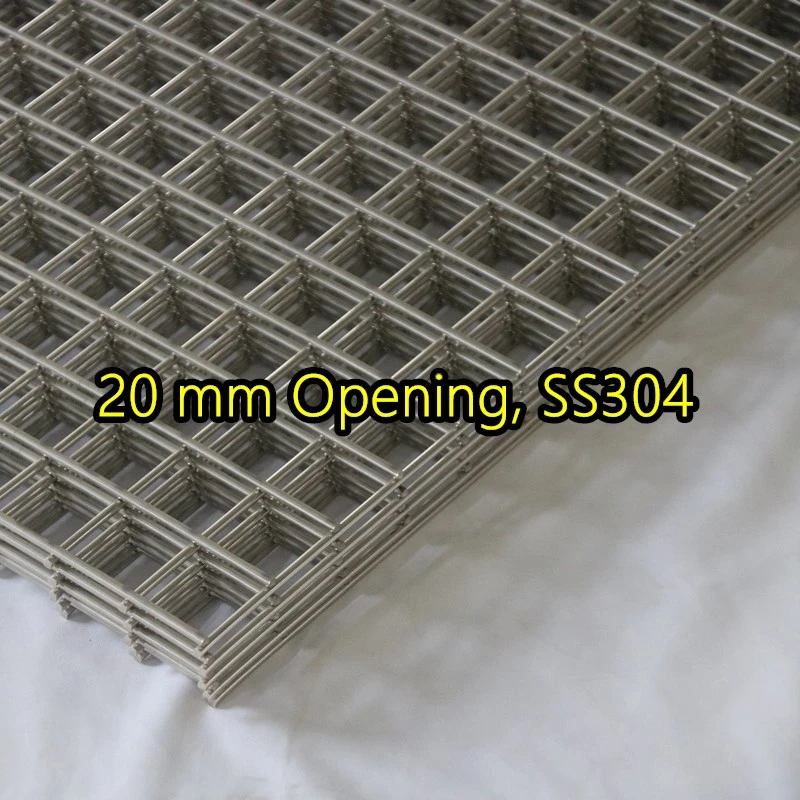 Bảng điều khiển lưới th&eacute;p h&agrave;n SS304 mở 20 mm