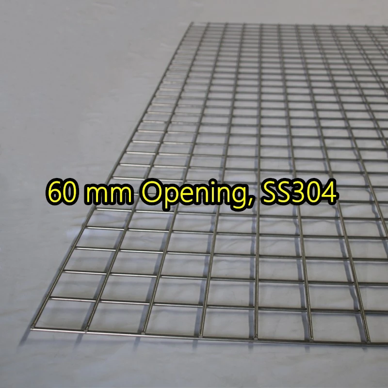 Bảng điều khiển lưới th&eacute;p h&agrave;n SS304 mở 60 mm