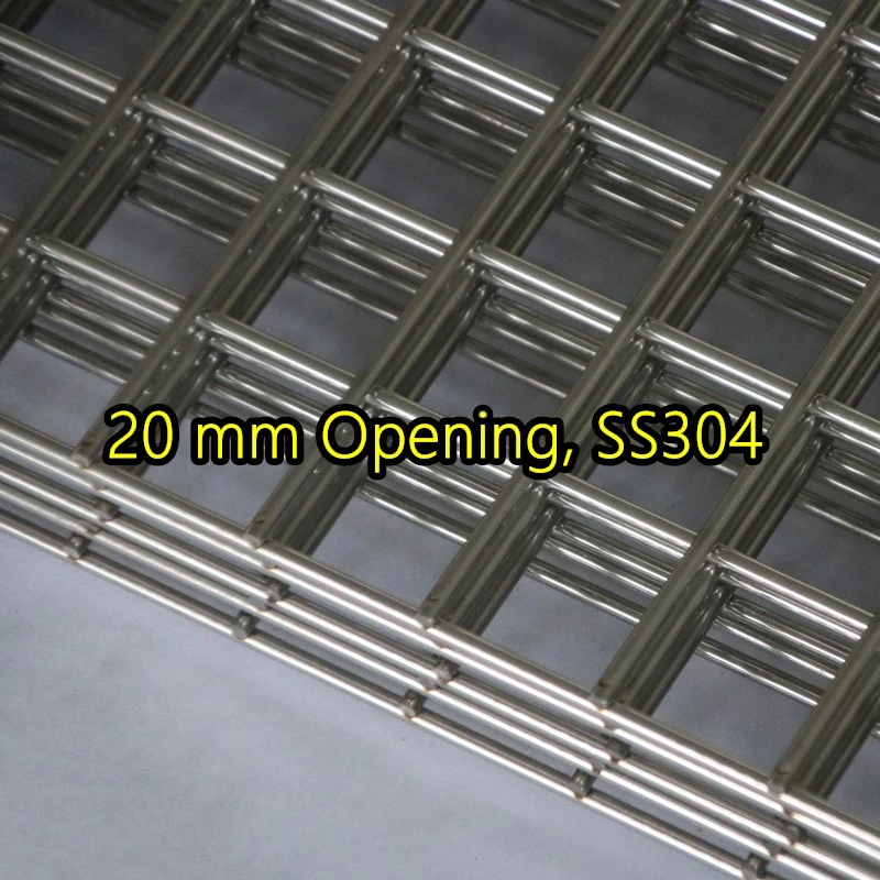 Bảng điều khiển lưới th&eacute;p h&agrave;n SS304 mở 20 mm