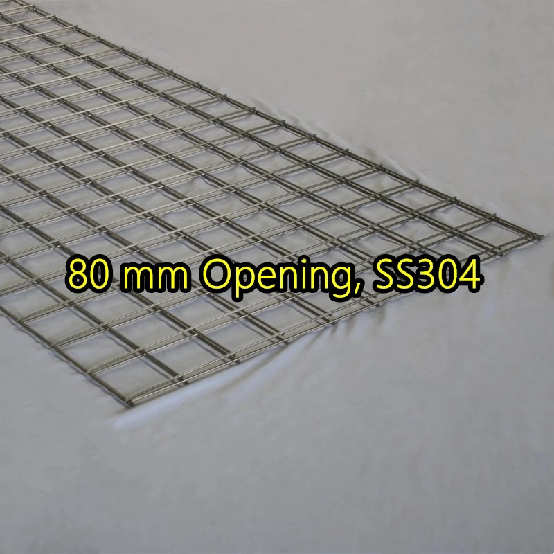 Bảng điều khiển lưới th&eacute;p h&agrave;n SS304 mở 80 mm