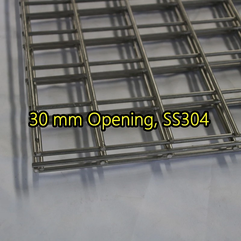Bảng điều khiển lưới th&eacute;p h&agrave;n SS304 mở 30 mm