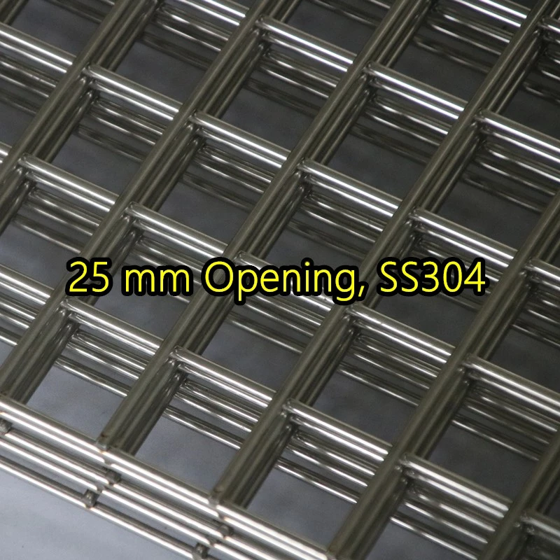 Bảng điều khiển lưới th&eacute;p h&agrave;n SS304 mở 25 mm