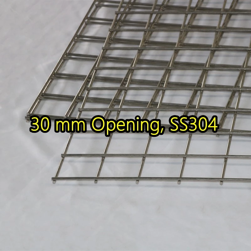 Bảng điều khiển lưới th&eacute;p h&agrave;n SS304 mở 30 mm