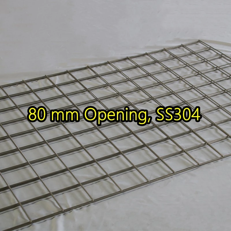 Bảng điều khiển lưới th&eacute;p h&agrave;n SS304 mở 80 mm