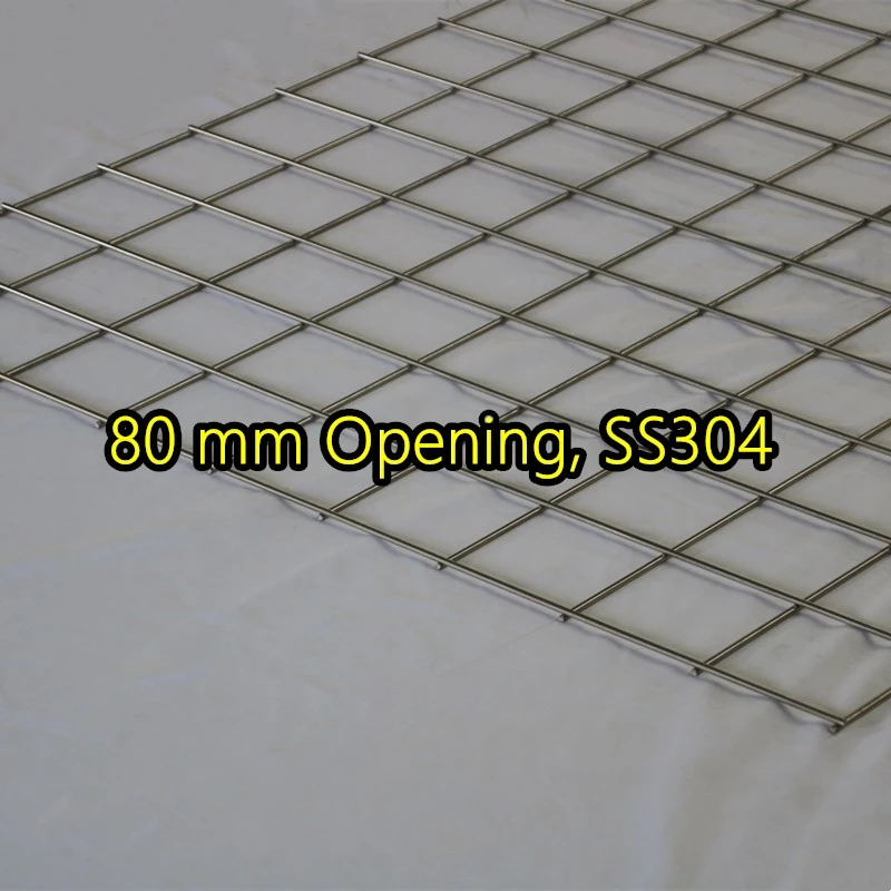 Bảng điều khiển lưới th&eacute;p h&agrave;n SS304 mở 80 mm