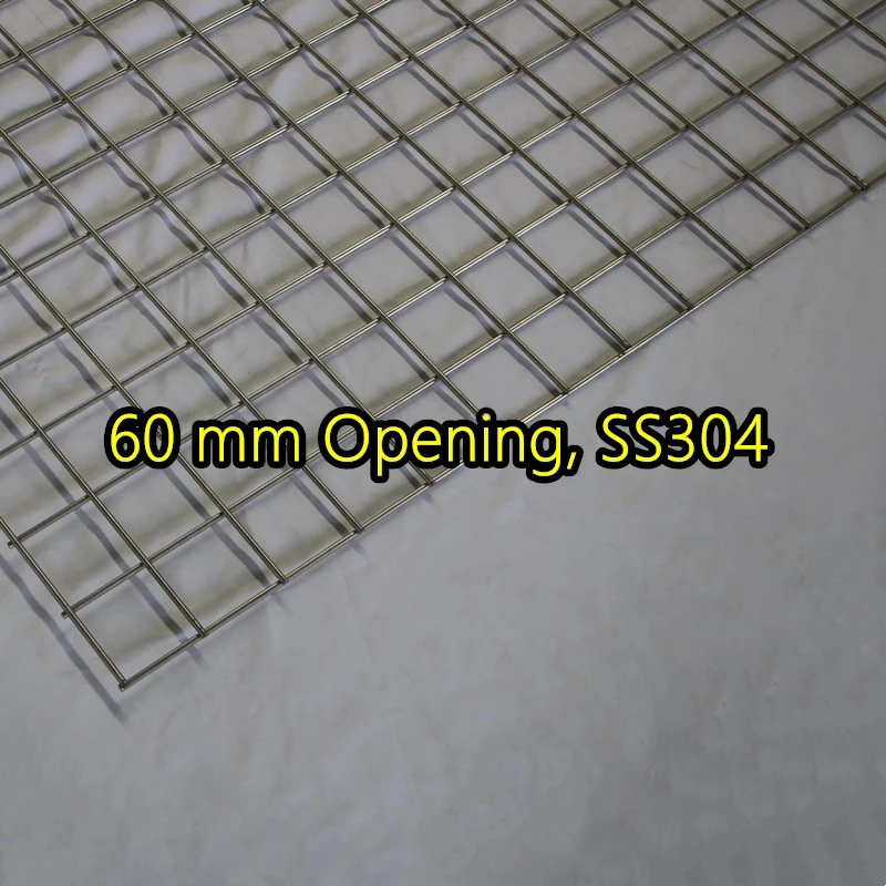 Bảng điều khiển lưới th&eacute;p h&agrave;n SS304 mở 60 mm