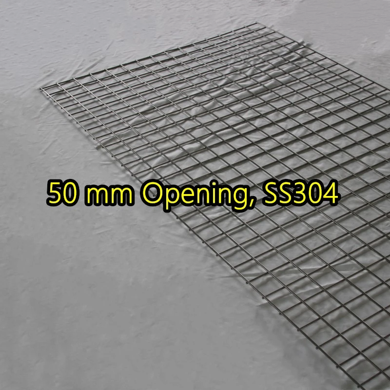 Bảng điều khiển lưới th&eacute;p h&agrave;n SS304 mở 50 mm