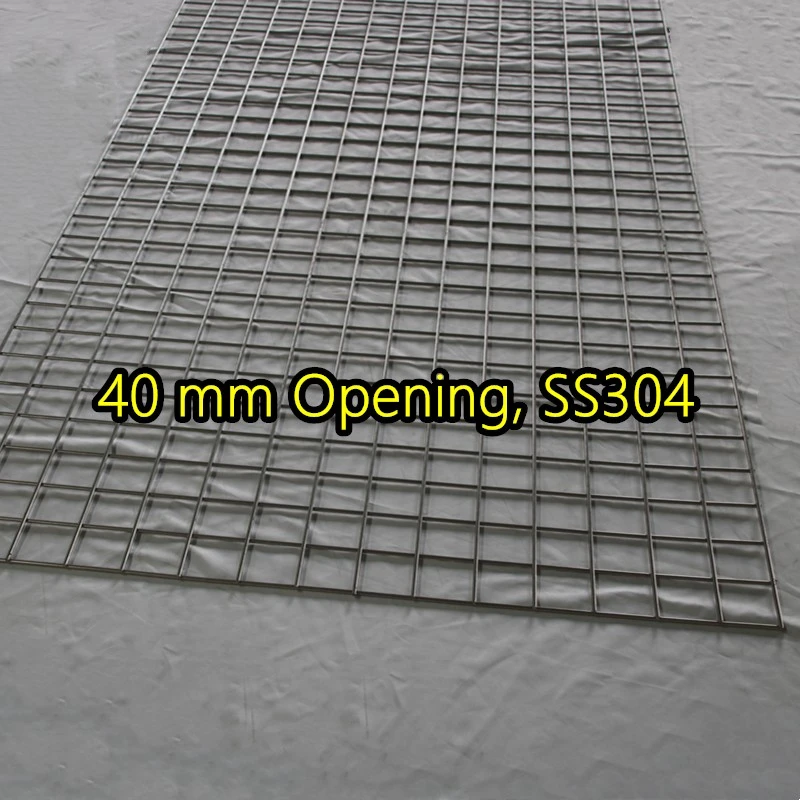 Bảng điều khiển lưới th&eacute;p h&agrave;n SS304 mở 40 mm