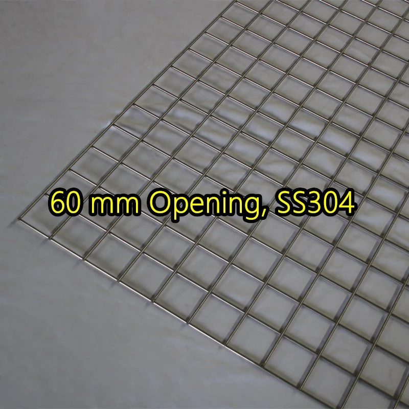 Bảng điều khiển lưới th&eacute;p h&agrave;n SS304 mở 60 mm