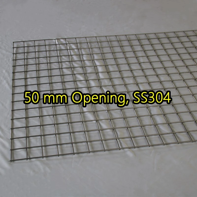 Bảng điều khiển lưới th&eacute;p h&agrave;n SS304 mở 50 mm
