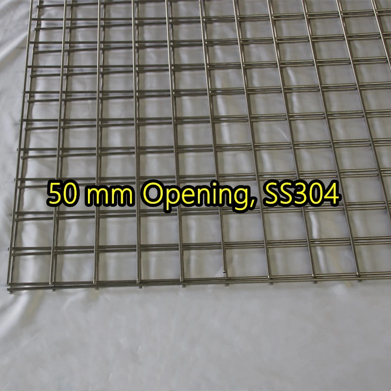 Bảng điều khiển lưới th&eacute;p h&agrave;n SS304 mở 50 mm
