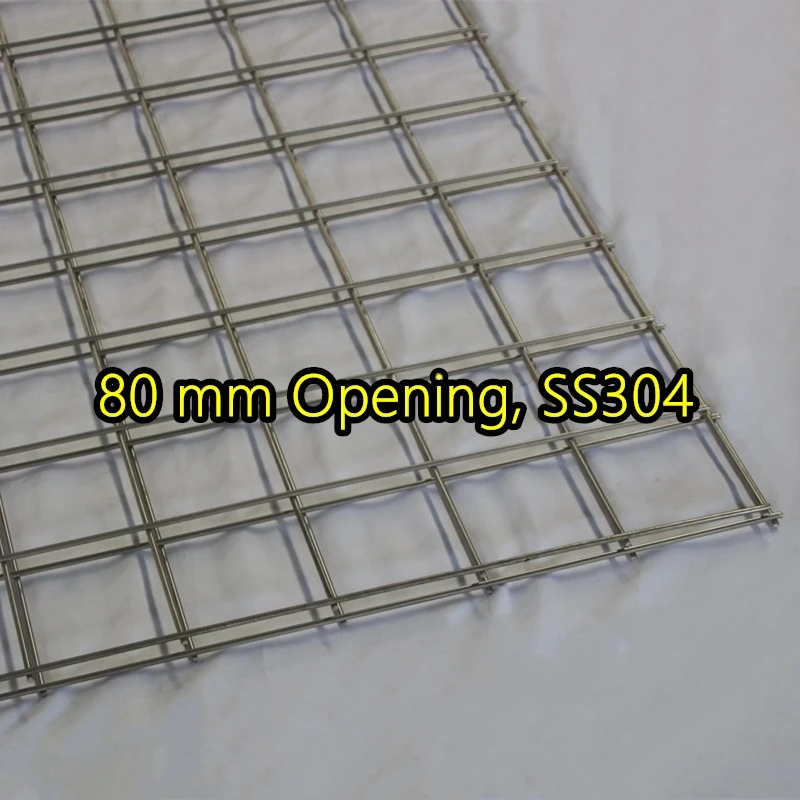 Bảng điều khiển lưới th&eacute;p h&agrave;n SS304 mở 80 mm