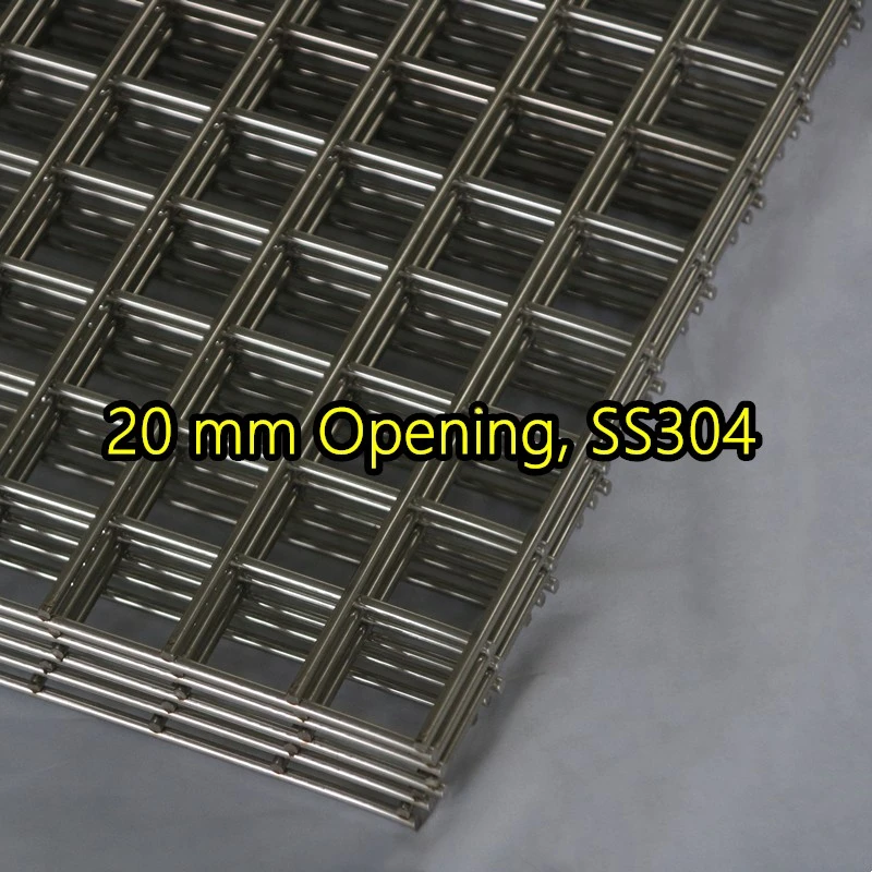 Bảng điều khiển lưới th&eacute;p h&agrave;n SS304 mở 20 mm