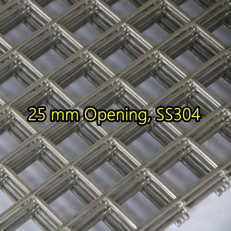 Bảng điều khiển lưới th&eacute;p h&agrave;n SS304 mở 25 mm