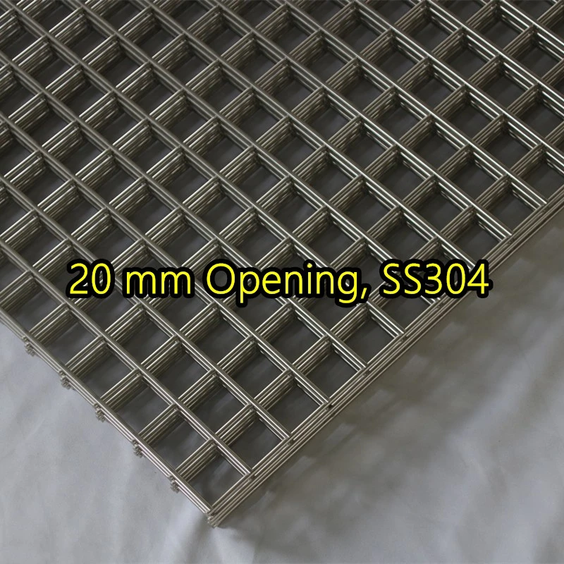 Bảng điều khiển lưới th&eacute;p h&agrave;n SS304 mở 20 mm