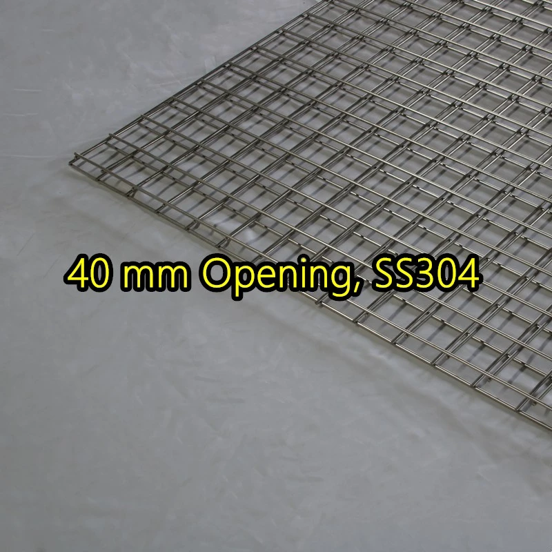Bảng điều khiển lưới th&eacute;p h&agrave;n SS304 mở 40 mm